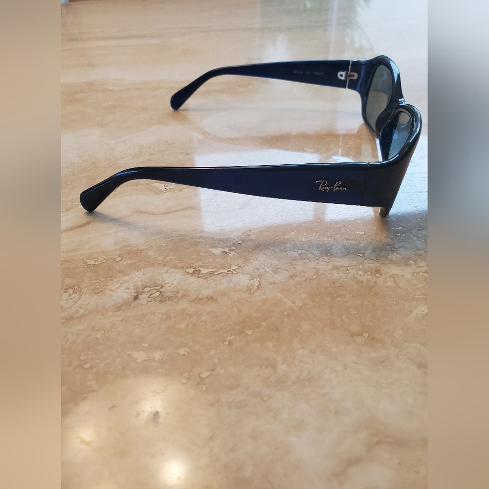 NWOT RARE MEN'S RAYBAN RB2116 INDIGO BLUE MIRRORED SUNGLASSES W/ CASE 100% AUTH! - Picture 3 of 8